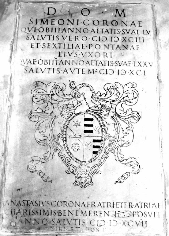 lapide tombale - ambito romano (sec. XVI)